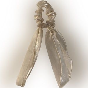 NEW Creme Silky Hair Scarf Scrunchie